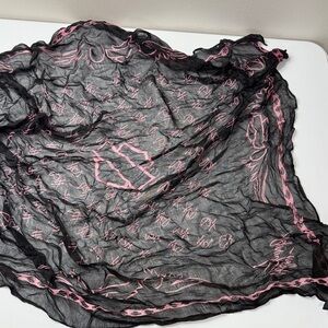 Harley-Davidson Black Scarf with Pink Detailing